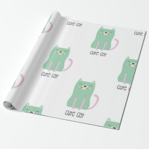 Cat pattern wrapping paper