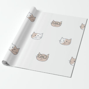 Cat pattern wrapping paper