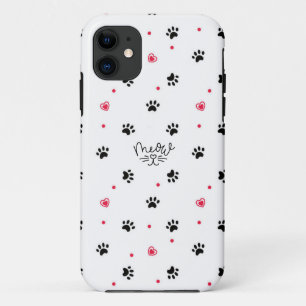 Cat Paw and Heart Phone Case