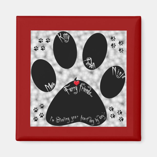 Cat Paw Artwork Magnet (Front)