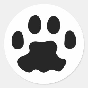 CAT PAW CLASSIC ROUND STICKER