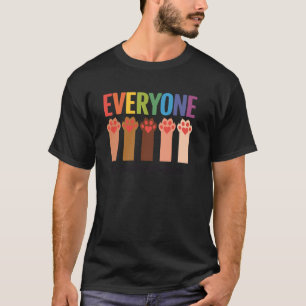 Cat Paw, Everyone Is Welcome Here Idaho Teacher T-Shirt