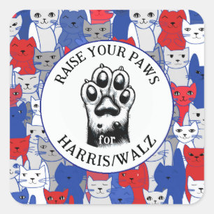 Cat Paw for Harris/Walz Design Sticker