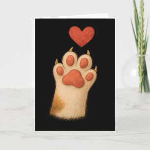Cat-paw Heart - Cute Draw Pet And Love Gesture Card