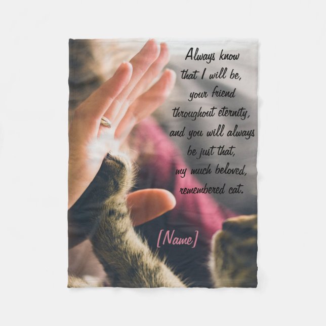 Cat Paw High-Five Fleece Blanket (Front)