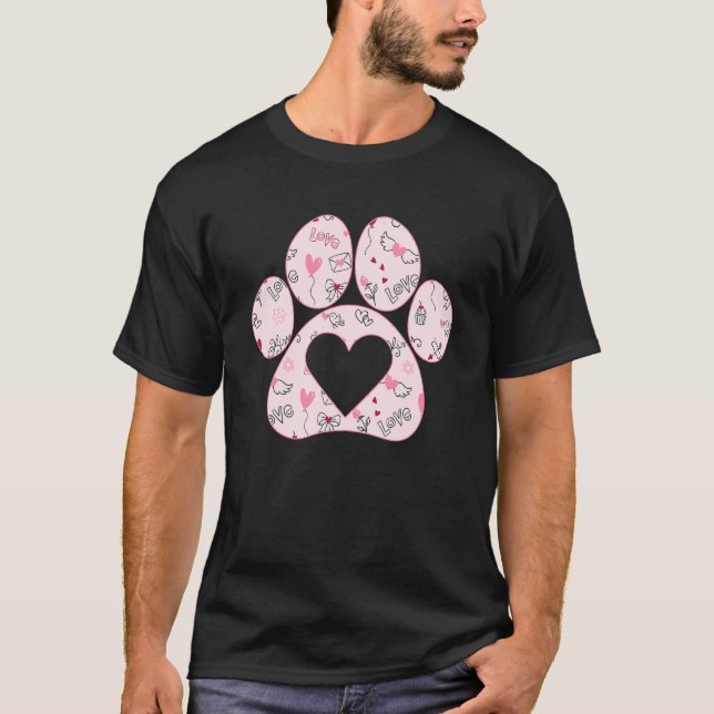 Cat Paw Love Cat Mum Outfit Women Cat Adoption Cat T-Shirt (Front)