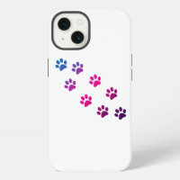 Cat Paw Pattern Pink Blue Purple