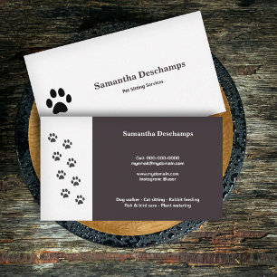 Cat Paw & Pet Services Business Card