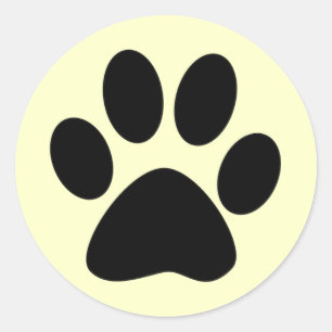 Cat Paw Print Classic Round Sticker