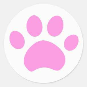 Cat Paw Print Classic Round Sticker