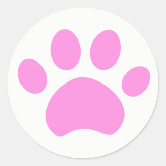 Cat Paw Print Classic Round Sticker