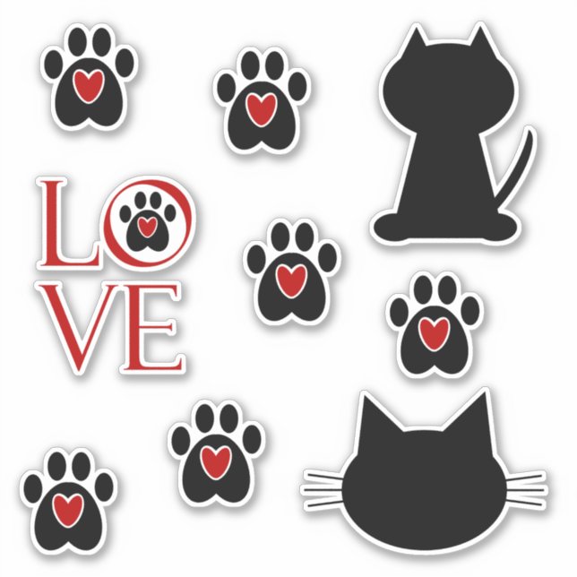 Cat Paw Print Love (Front)