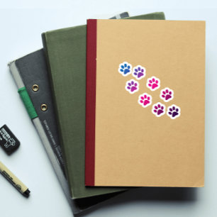 Cat Paw Print Pink Blue Purple