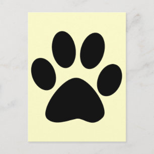 Cat Paw Print Postcard