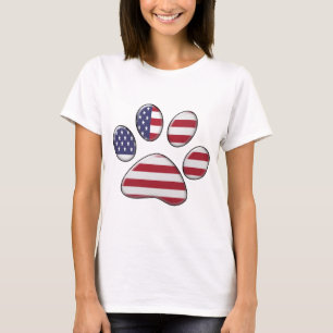 cat paw print us flag.png T-Shirt