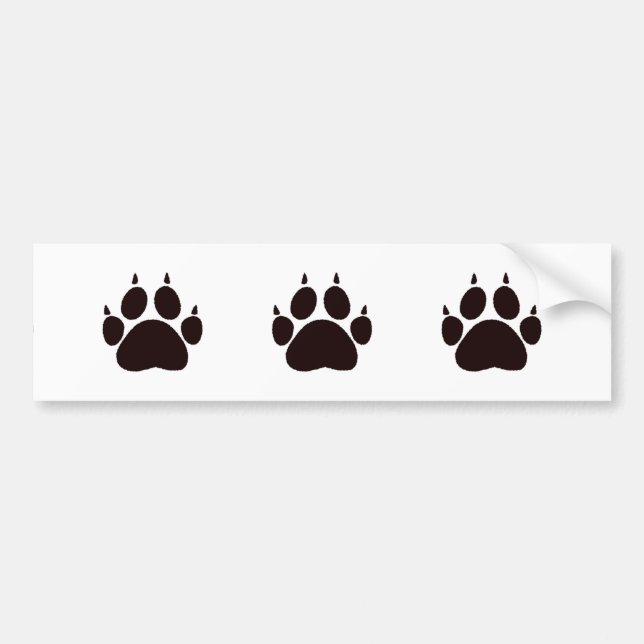 Cat Paw Prints Bumper Sticker (Front)