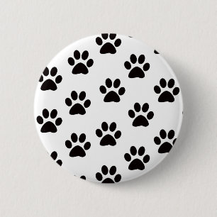 Cat Paw Prints Button