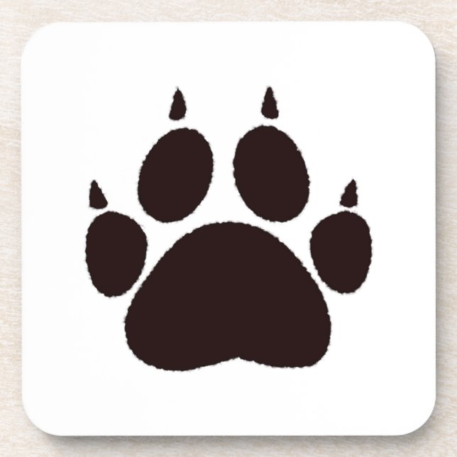 Cat Paw Prints Coaster (Front)