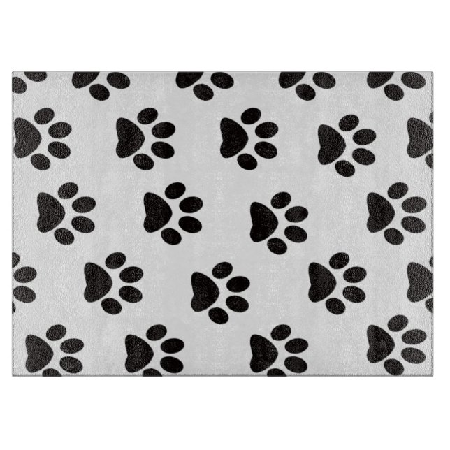 Cat Paw Prints Cutting Board (Front)