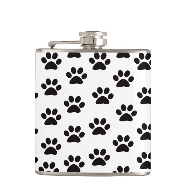 Cat Paw Prints Flask (Front)