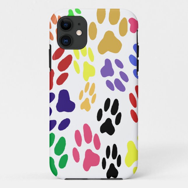  Cat Paw Prints iPhone Case (Back)