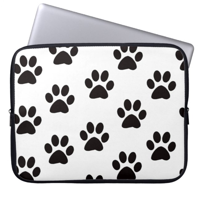 Cat Paw Prints Laptop Sleeve (Front)