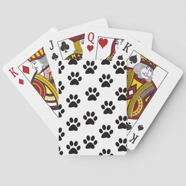 Cat Paw Prints Playing Cards (Back)