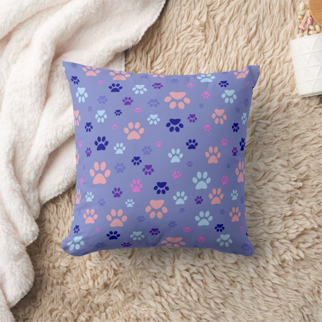 cat paw seamless pattern  cushion (Blanket)
