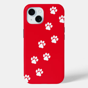 Cat Paw Trace Pattern Customisable iPhone 15 Case