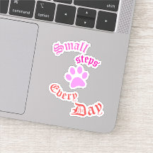 Cat Paw Vinyl Sticker | Small Steps Every Day
