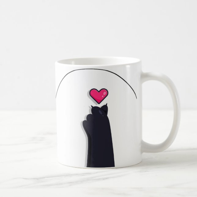 Cat Paw with Heart Mug (Right)