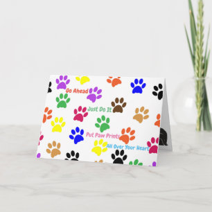 Cat Pawprint Card