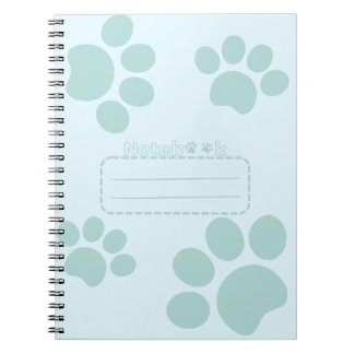 Cat paws blue journal notebook