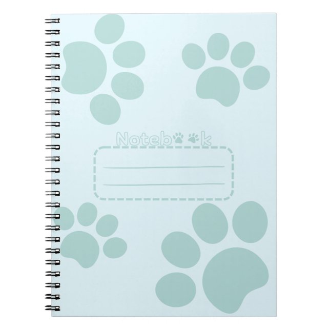 Cat paws blue journal notebook (Front)