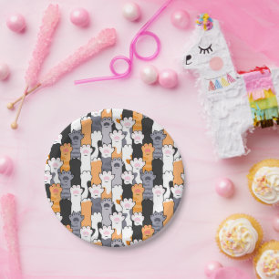Cat Paws Pattern Paper Plate