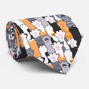 Cat Paws Pattern Tie