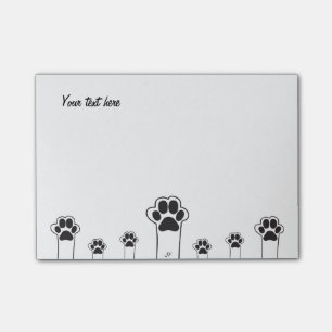 Cat paws post-it notes