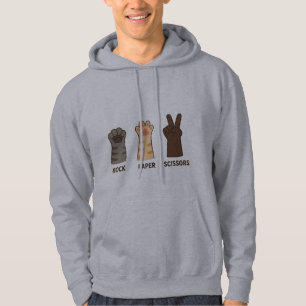 Cat Paws Rock Paper Scissors Hoodie