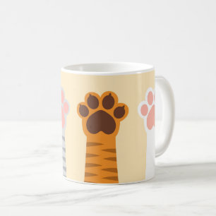 Cat paws up mug