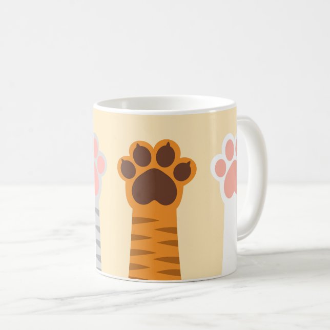 Cat paws up mug (Front Right)