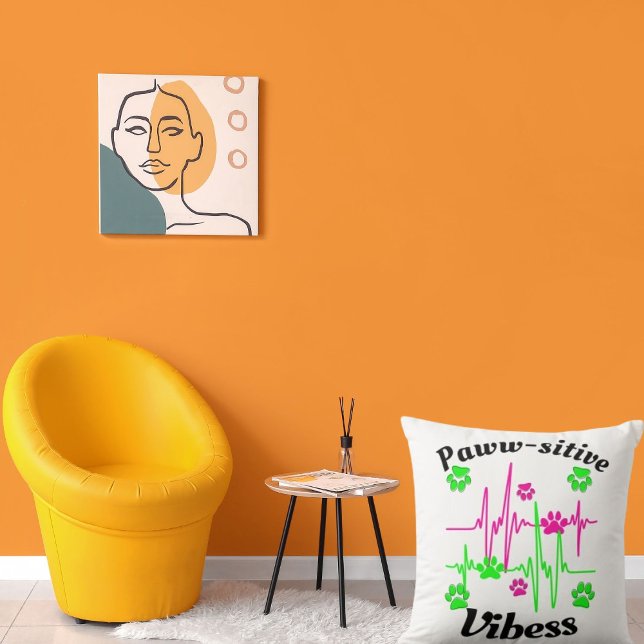 Cat Paws Vibes Cuddles On Cute Modern Funny White Cushion (Creator Uploaded)