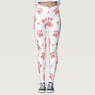 Cat Paws Watercolor Pattern Leggings