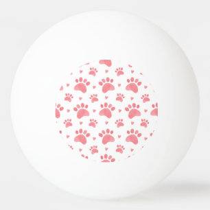 Cat Paws Watercolor Pattern Ping Pong Ball