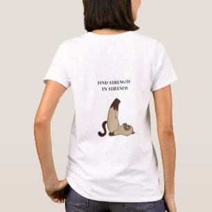 CAT Peaceful Warrior Yoga  T-Shirt