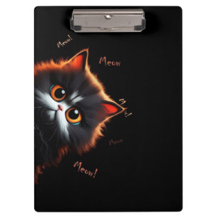 Cat peeping clipboard