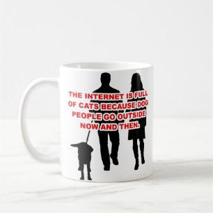 Cat People Versus Dog People Funny Coffee Mug