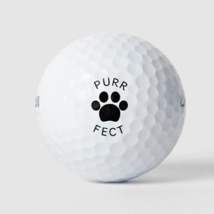 Cat Perfect Purr Paw Print Golf Balls