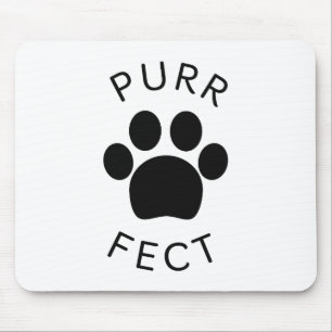 Cat Perfect Purr Paw Print Mouse Mat