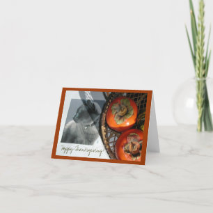 Cat & Persimmons Holiday Card