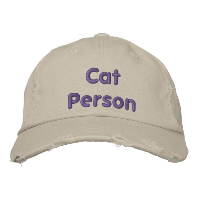 Cat Person - Funny Baseball Hat (Front)